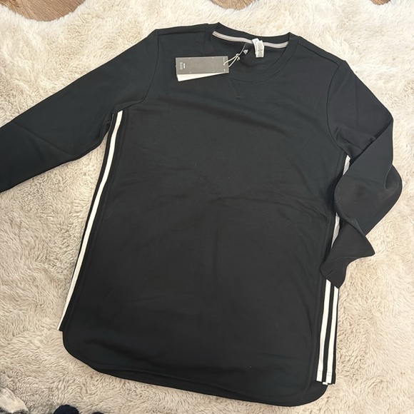Adidas Long Length Crewneck Fleece Top - Picture 6 of 6